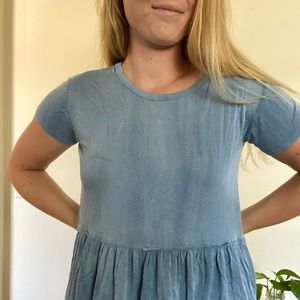 comfy and casual blue t-shirt blouse!